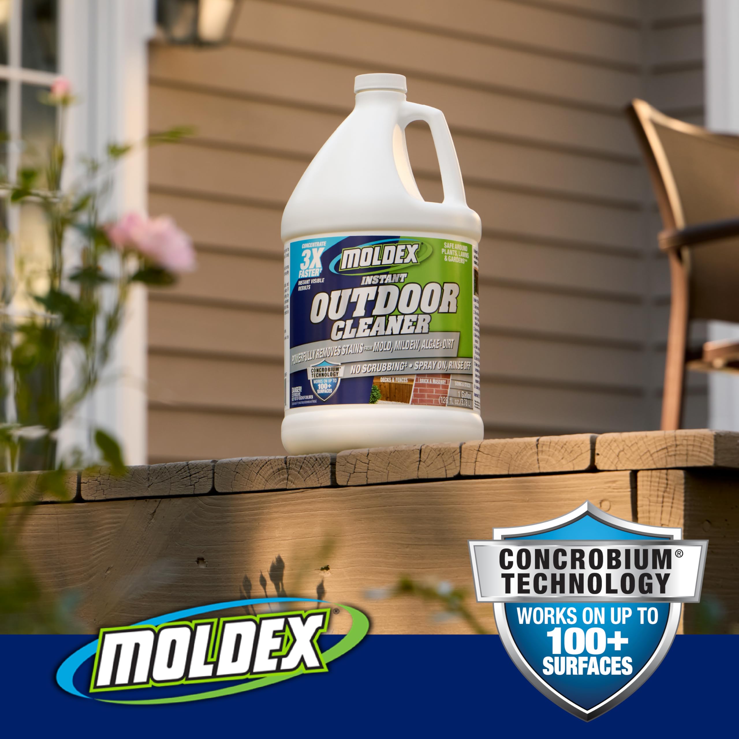 Bleach powered outdoor cleaner concentrate Moldex 1 gallon