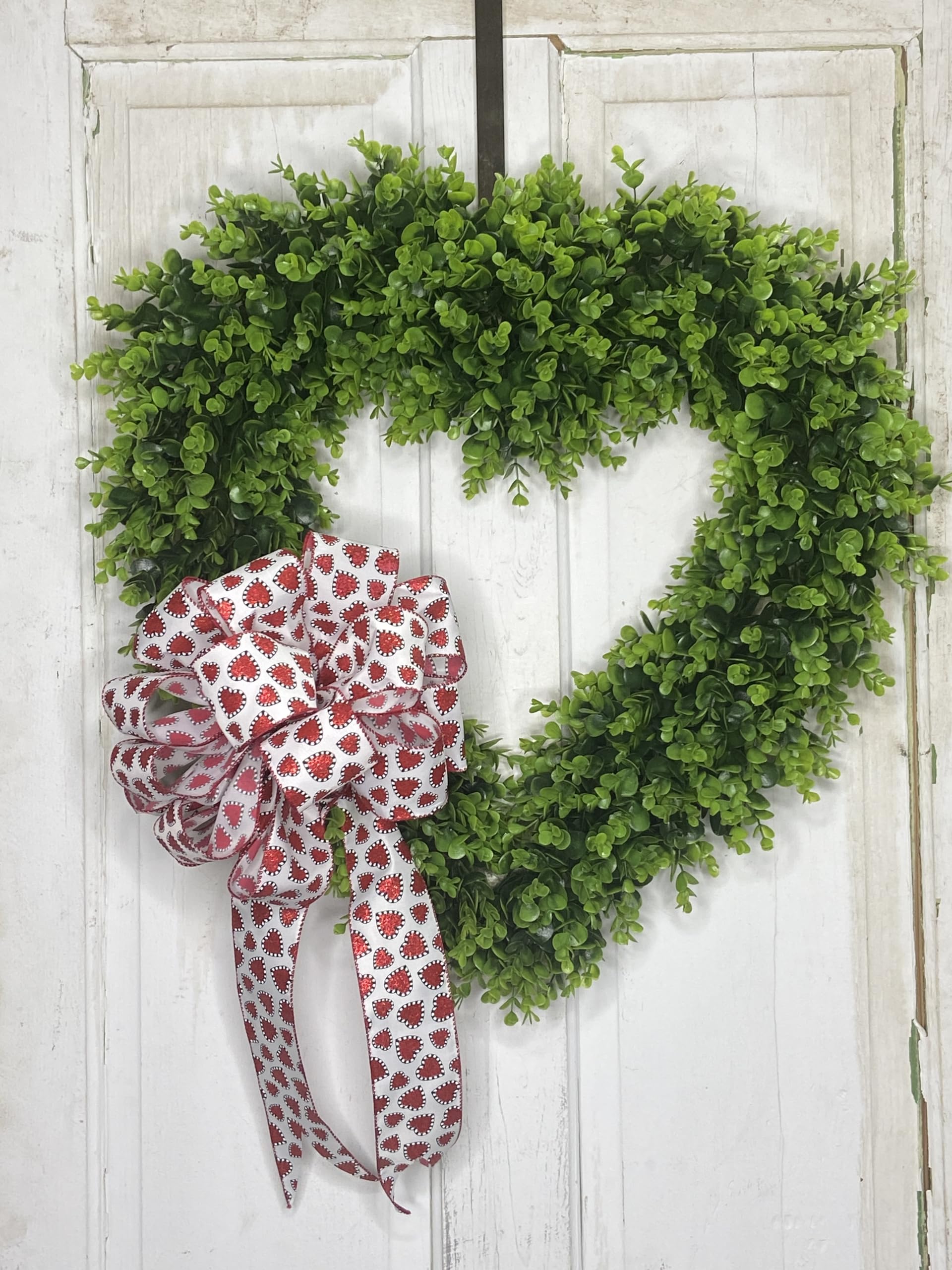25-26 inch wide front door greenery wreath