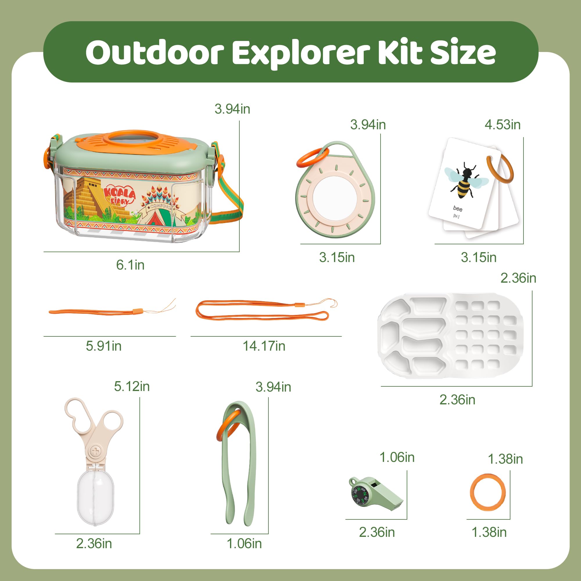 Outdoor exploration kit packaging with bug catching accessories