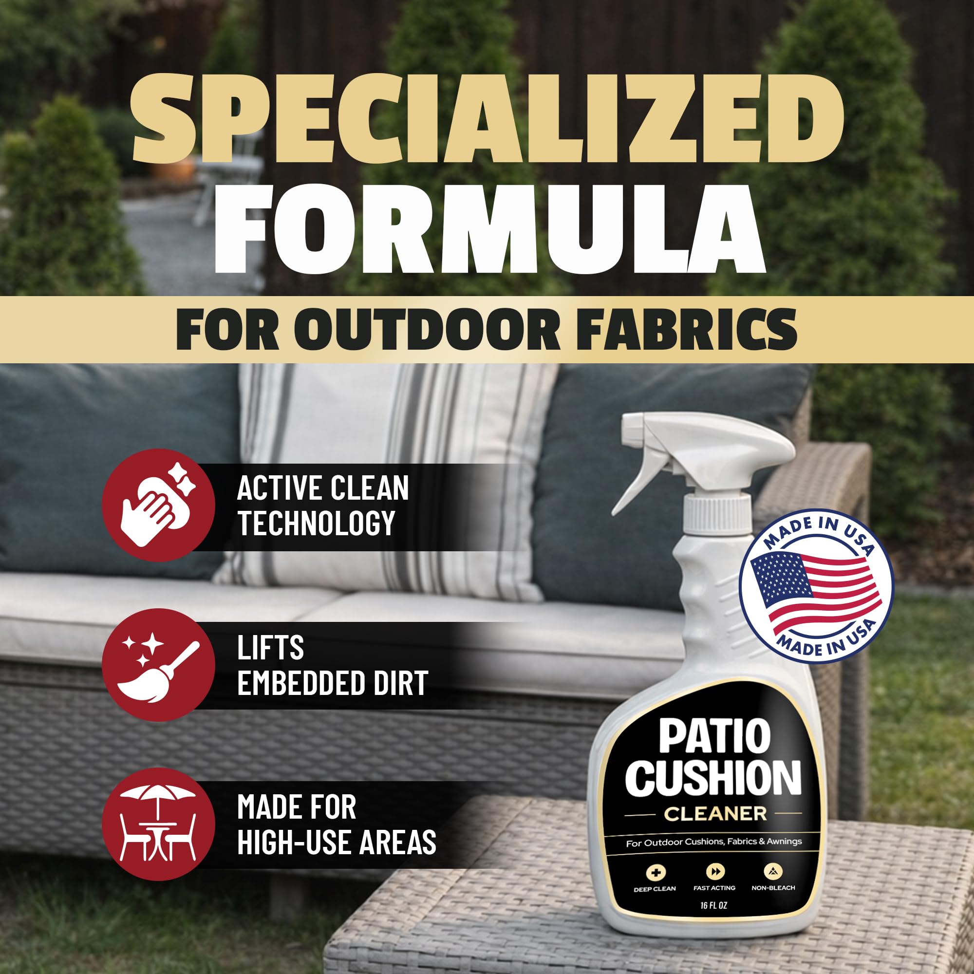 Outdoor Fabric Cleaner suitable for canvas and polyester fabrics