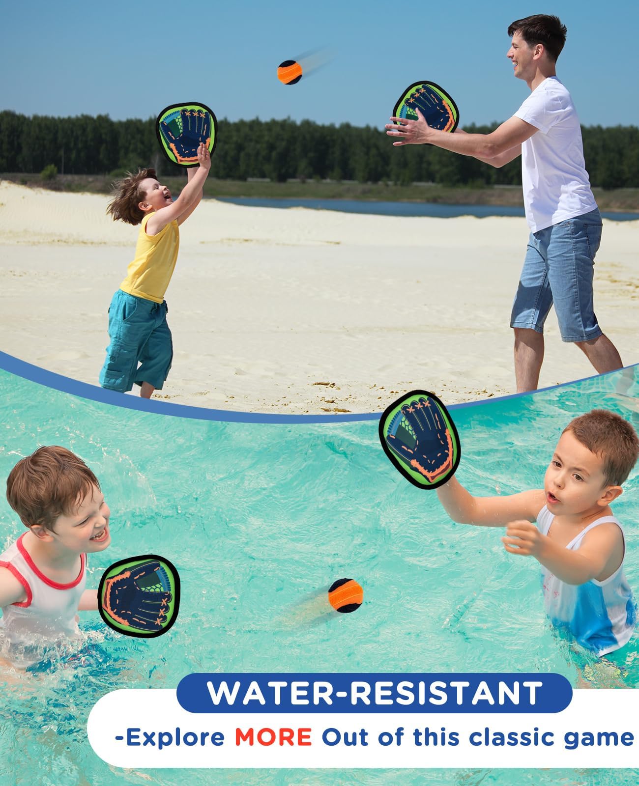 Outdoor family play with Toss and Catch Ball Set