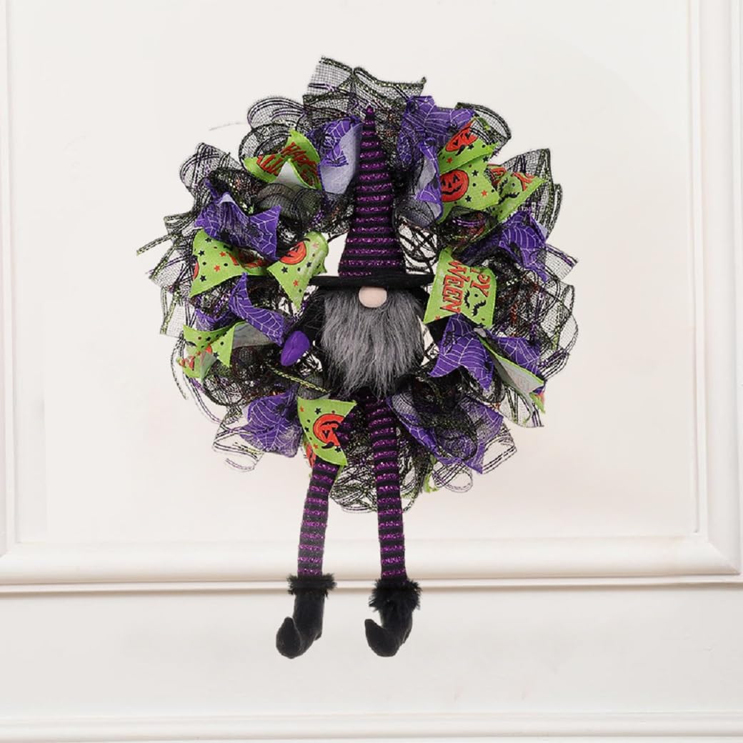 Outdoor Halloween wreath for porch or entryway