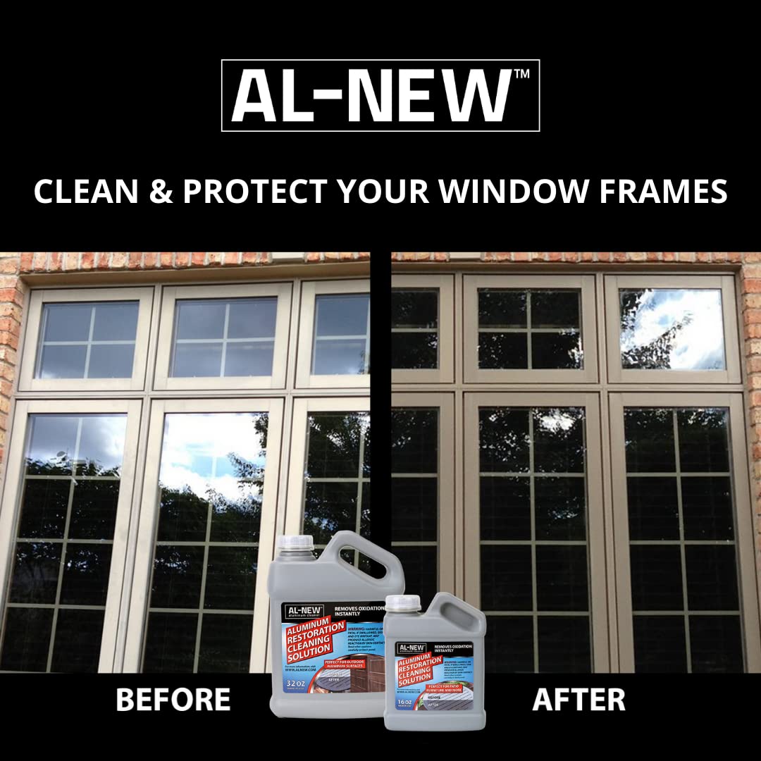Light fixtures cleaned with AL-NEW aluminum restoration cleaning solution