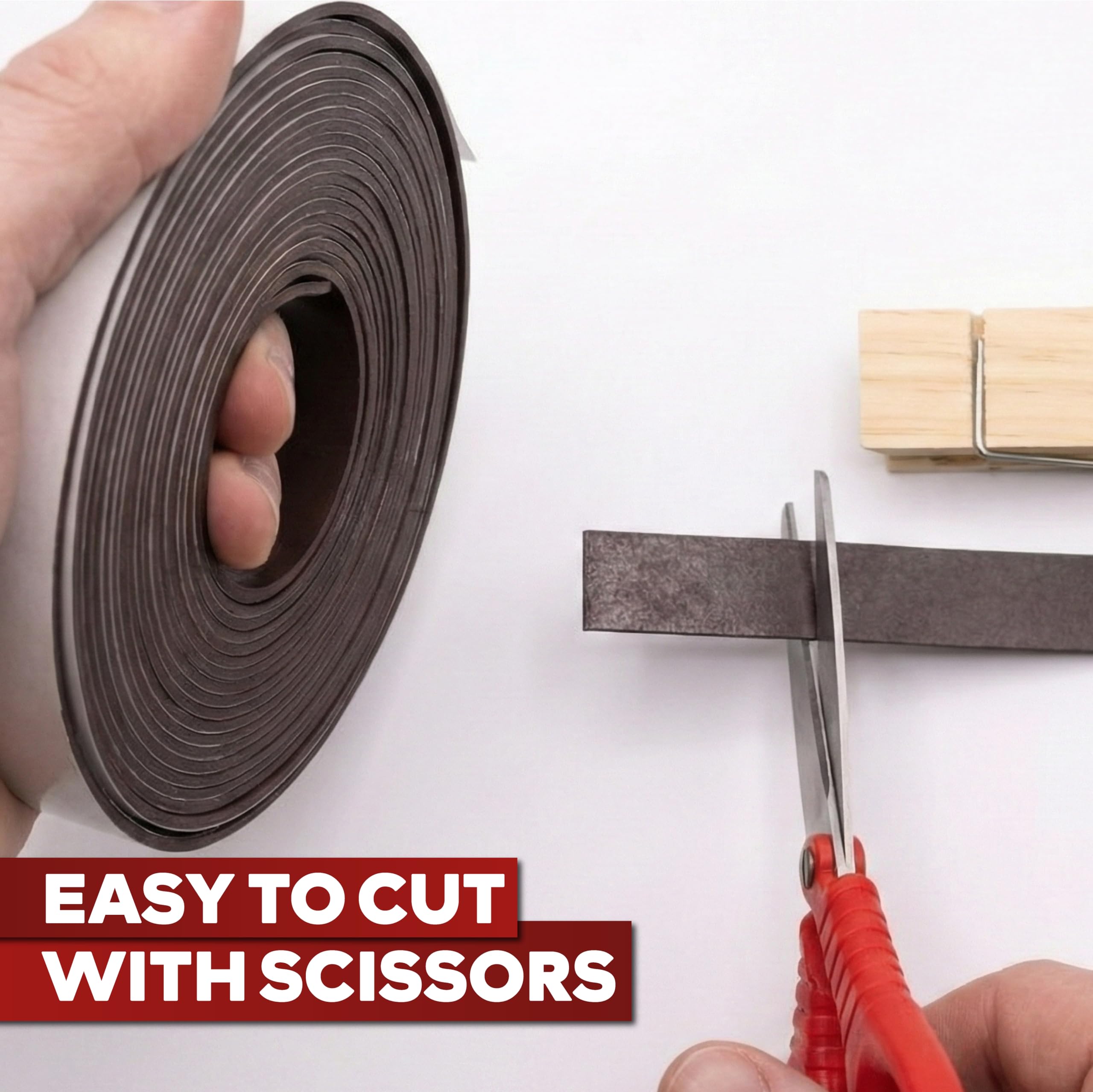 Easy to install magnetic tape with liner removed