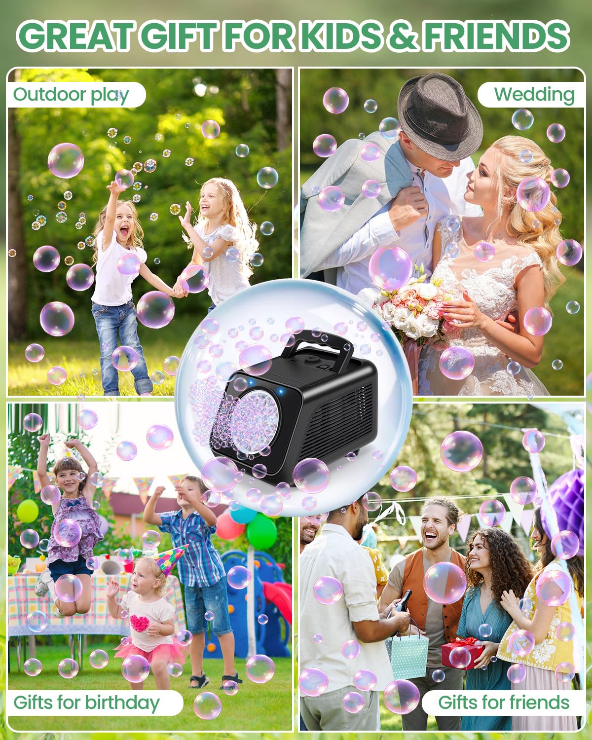 Outdoor party bubbles ideal gift for kids and pets