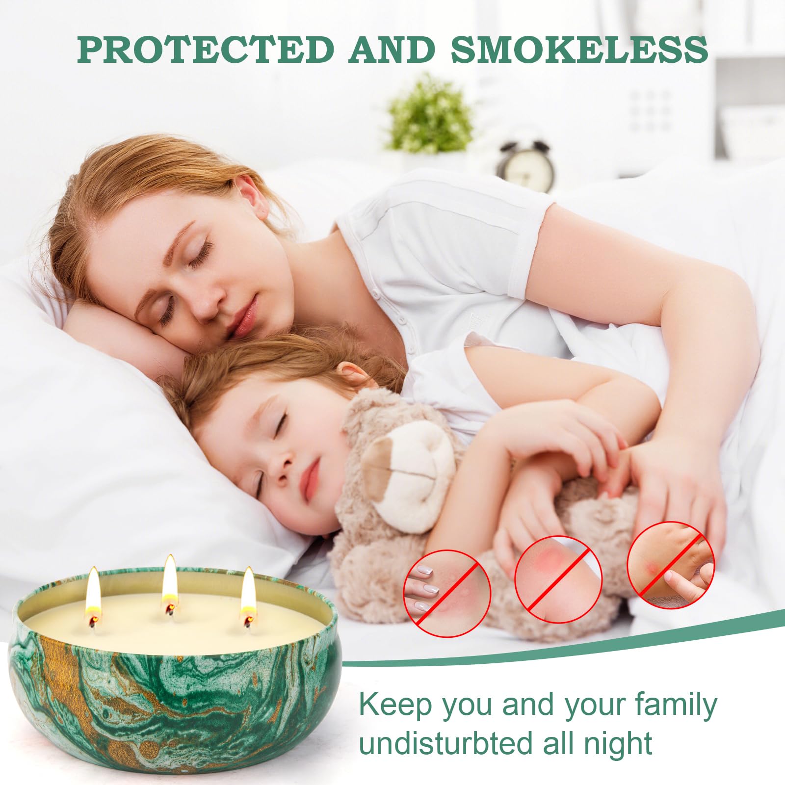 citronella 14oz tin candle set for garden balcony
