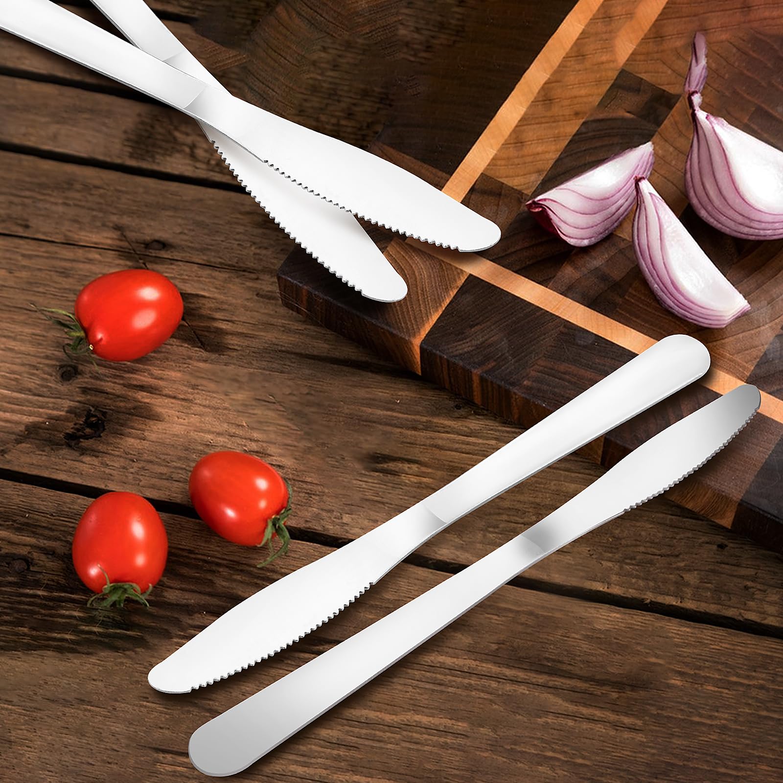 Outdoor picnic stainless steel dinner knives bulk pack
