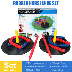 Outdoor red stakes ready for play
