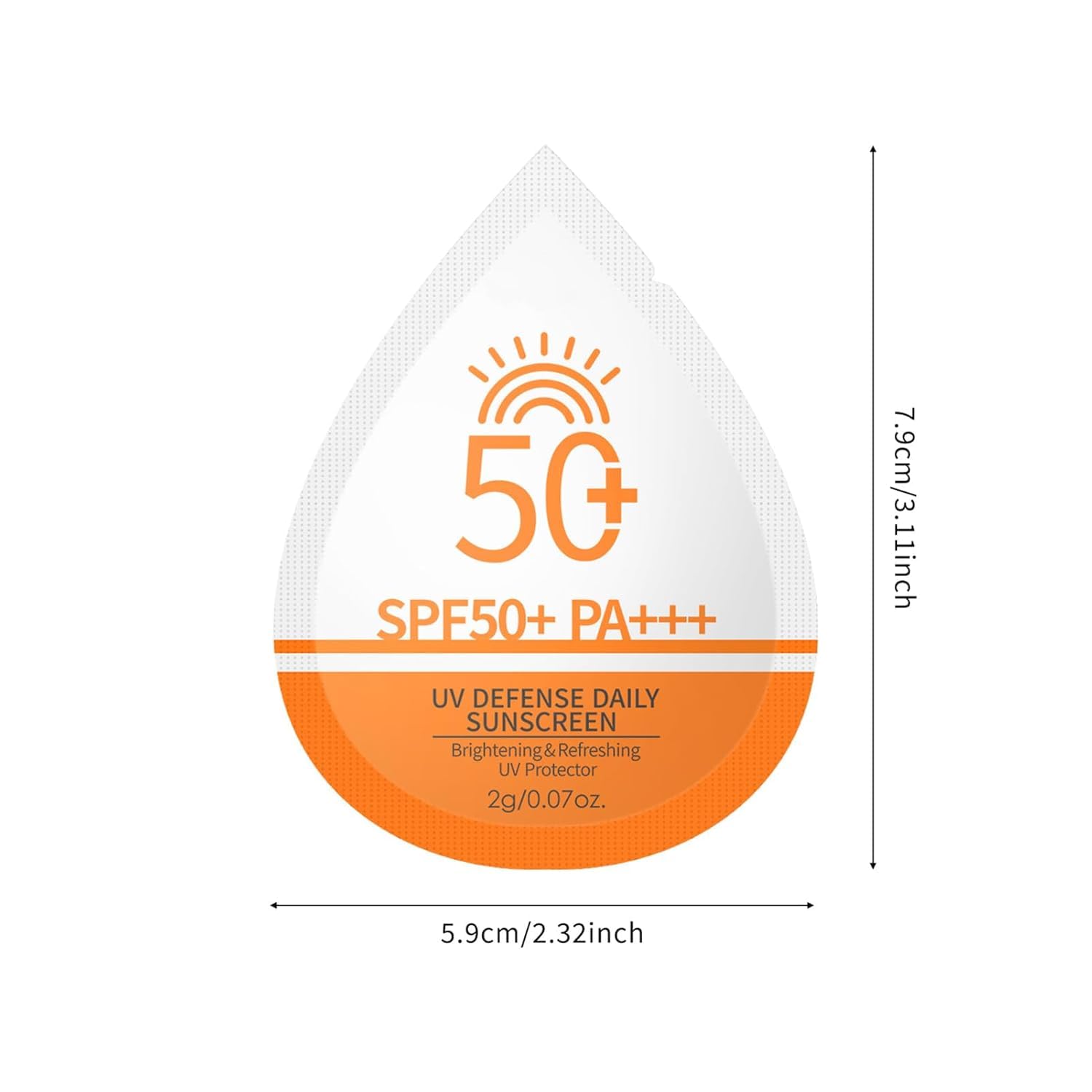 Face and body sunscreen SPF 50+ in travel packets