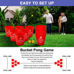 Portable outdoor party game with carry bag
