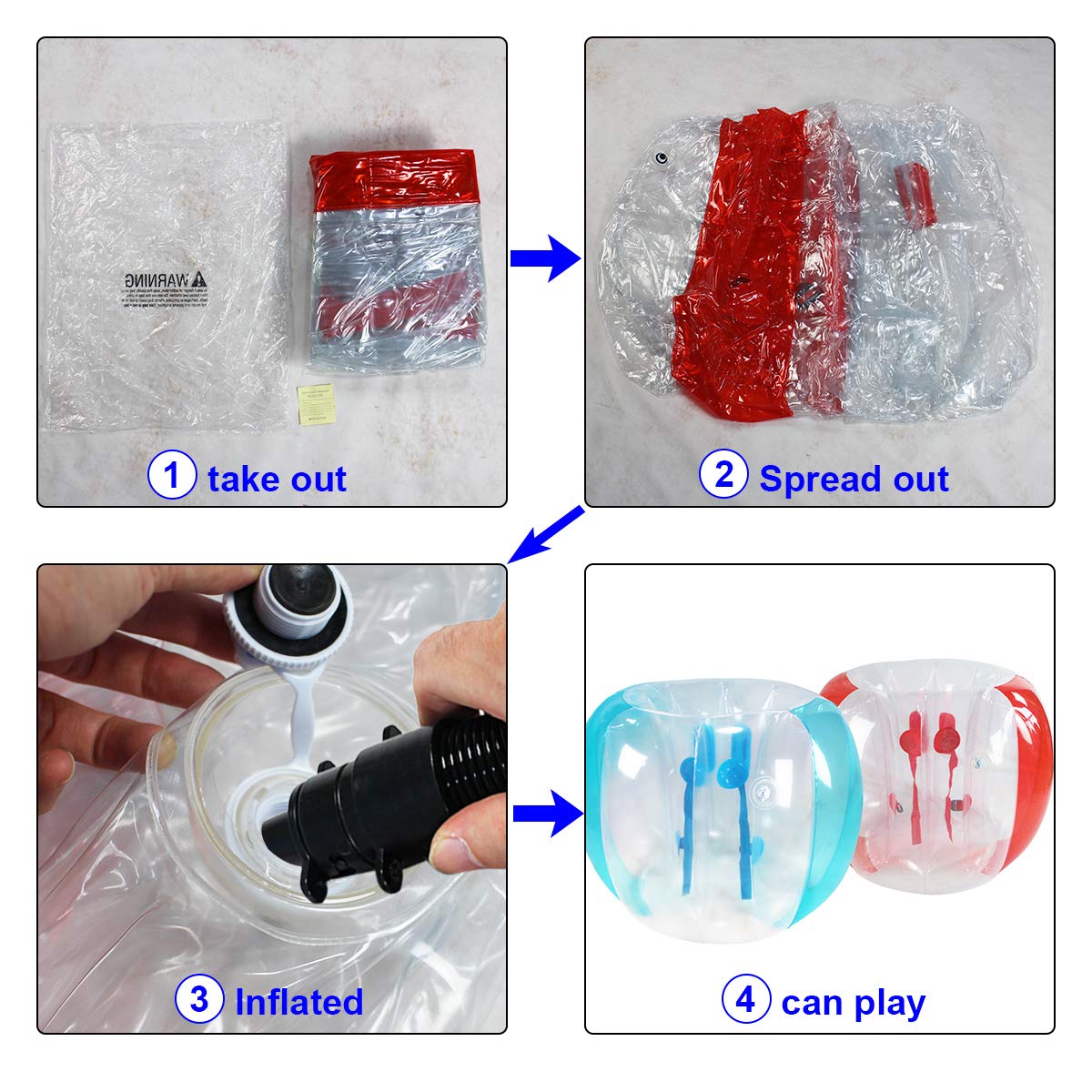 Outdoor toys for kids yard hamster ball red blue
