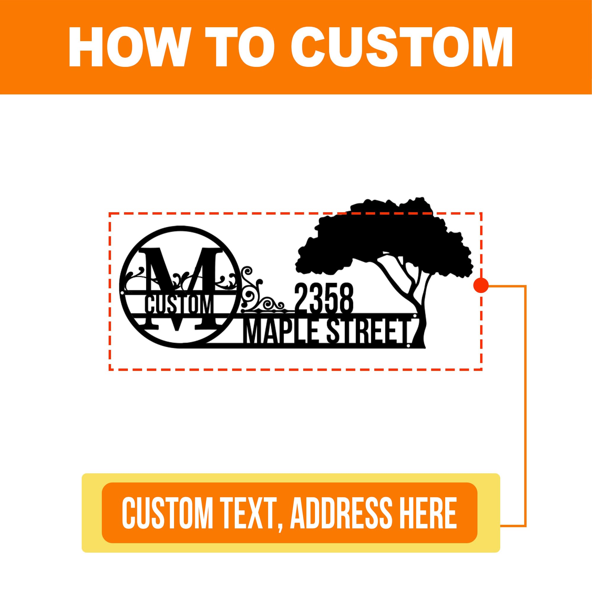 Gift-ready metal house numbers plaque suitable for wedding or housewarming