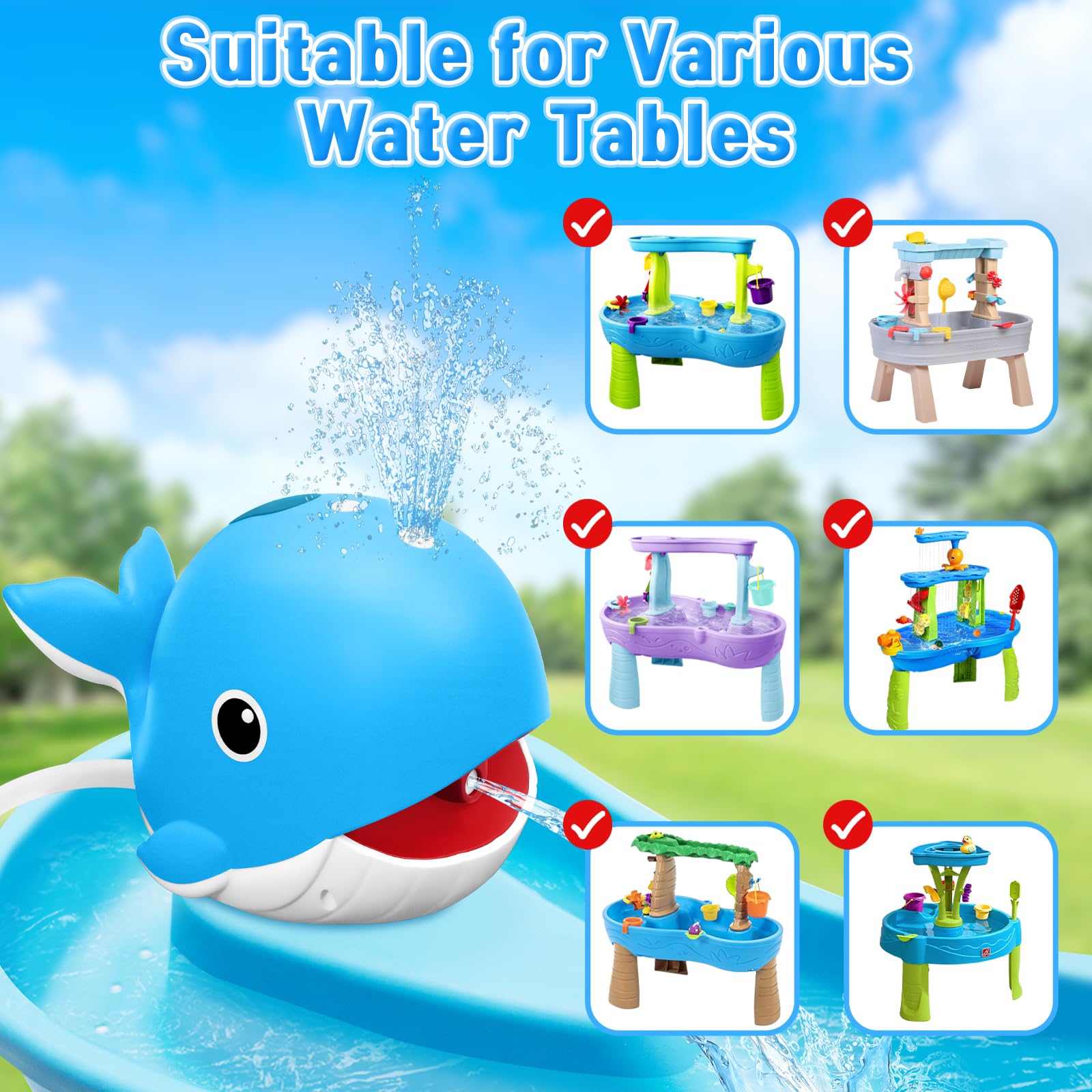 Durable ABS plastic water table pump with silicone hose