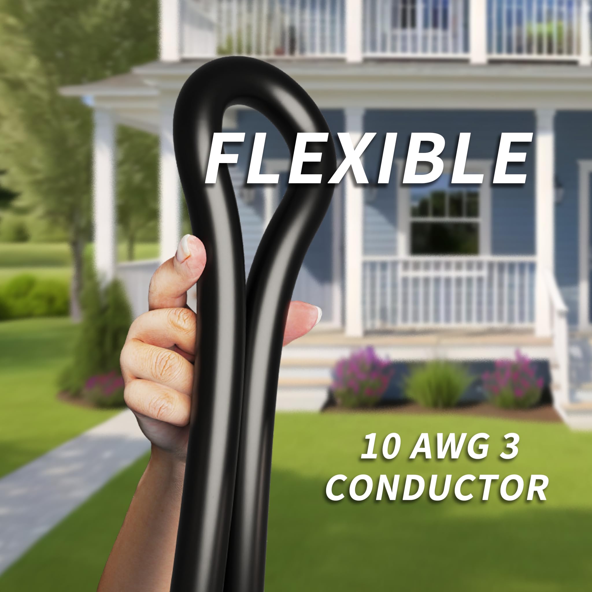 Grip handle design for easy plug and unplug on rv cord