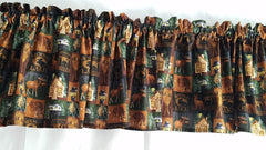 Outdoorsy farmhouse style valance curtain 41-42W x 15L