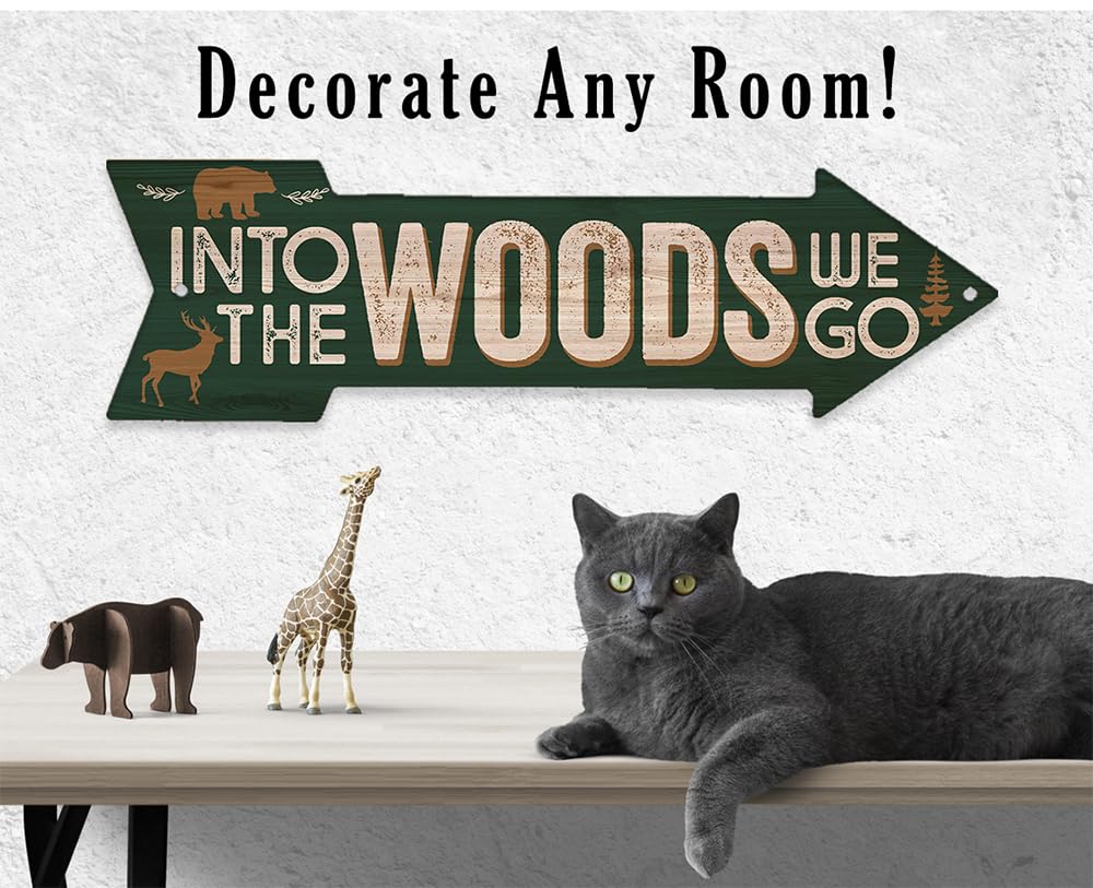 Outdoorsy gift metal sign for cabins and lake houses