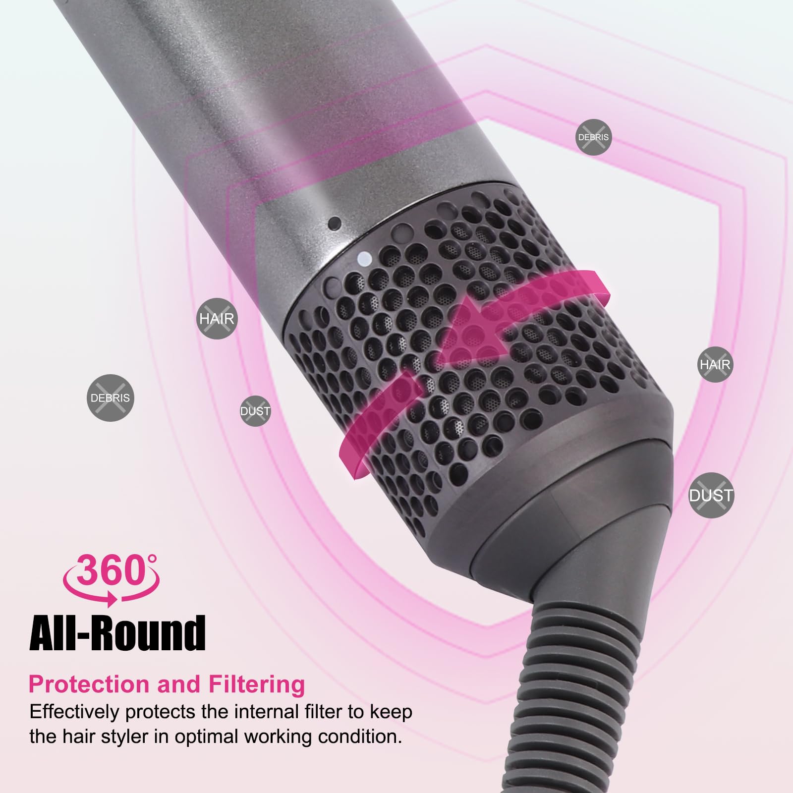 Packaging shows 1 piece outer filter for Dyson Airwrap HS01 HS05