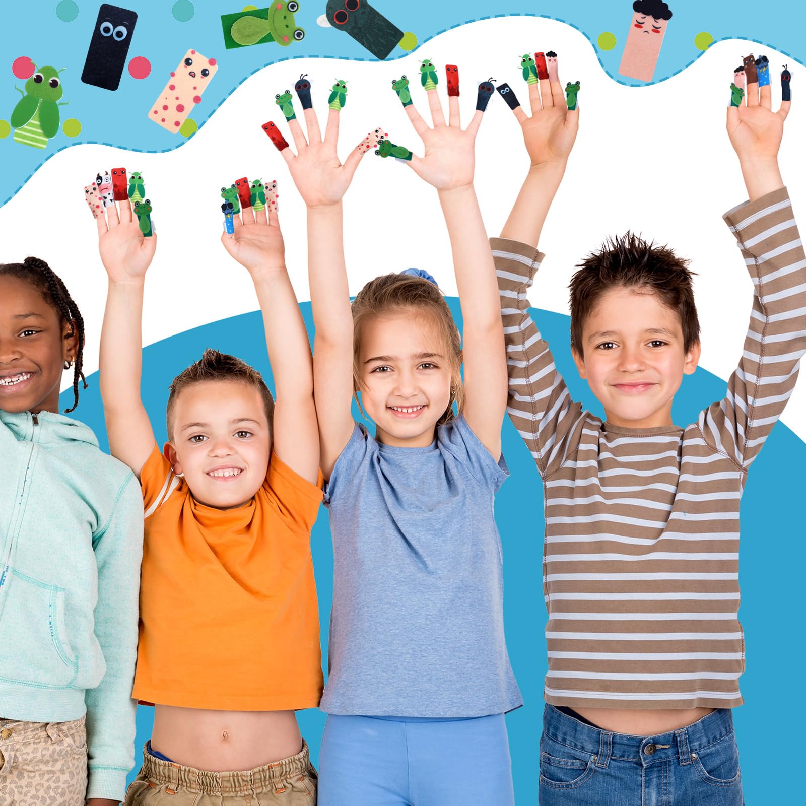 Gift-ready Passover finger puppets kit with 30 pieces