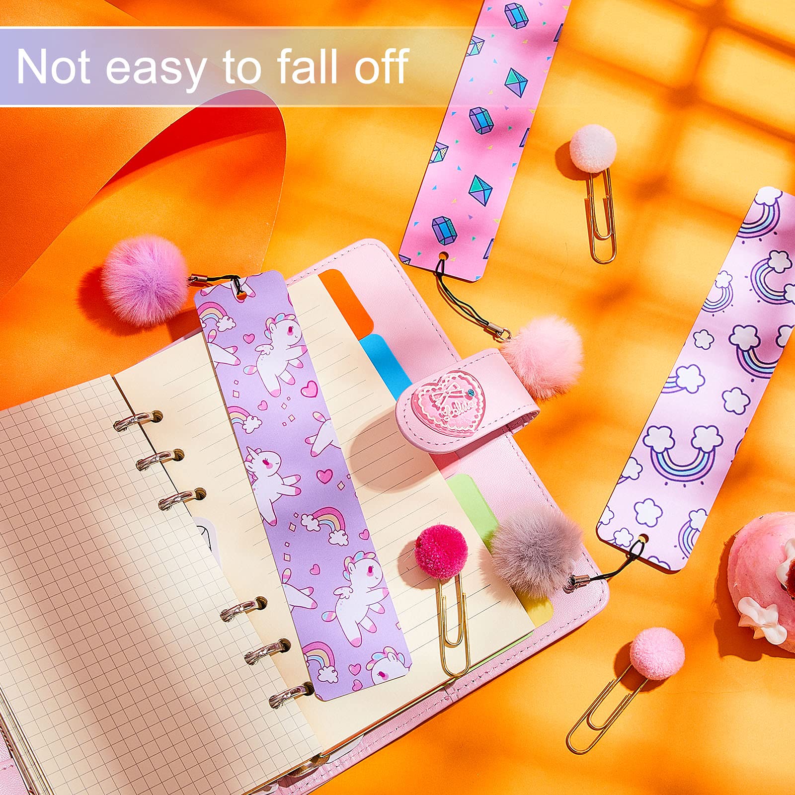 Gift-ready Outus bookmarks set with pom pom pendants