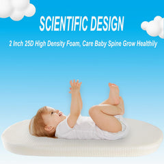 Oval 29x17x2 inches bassinet mattress designed for 4moms MamaRoo fit