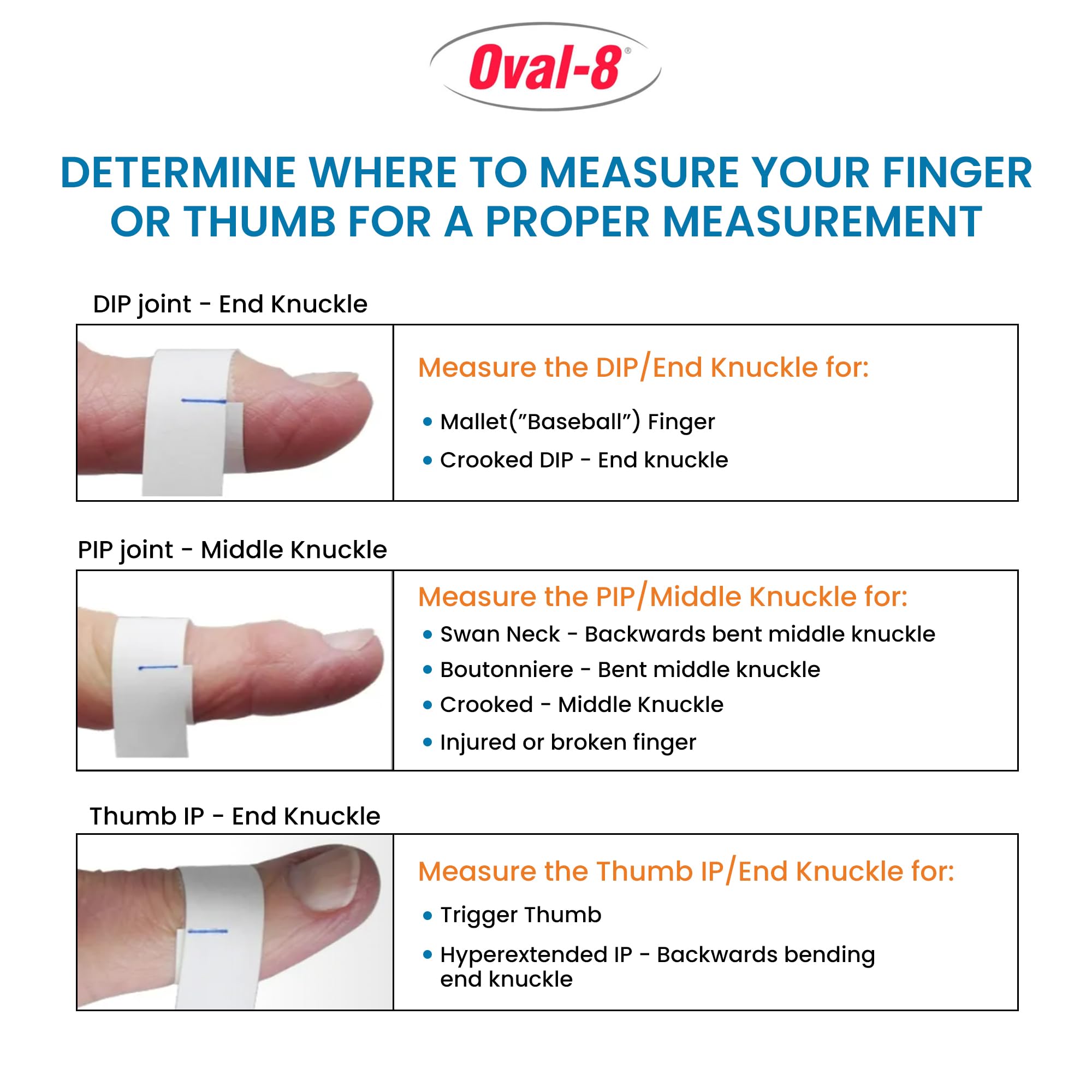 Oval-8 splint for arthritis and trigger finger