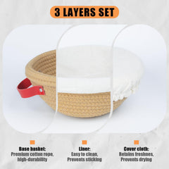 Oval 7.5 inch Banneton bread proofing basket from kit