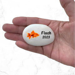 Personalized stone with printed words and images for memorial
