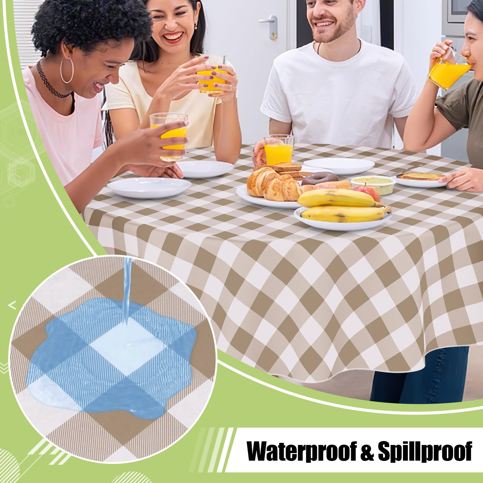 Oval tablecloth by Smiry 60x84 flannel back