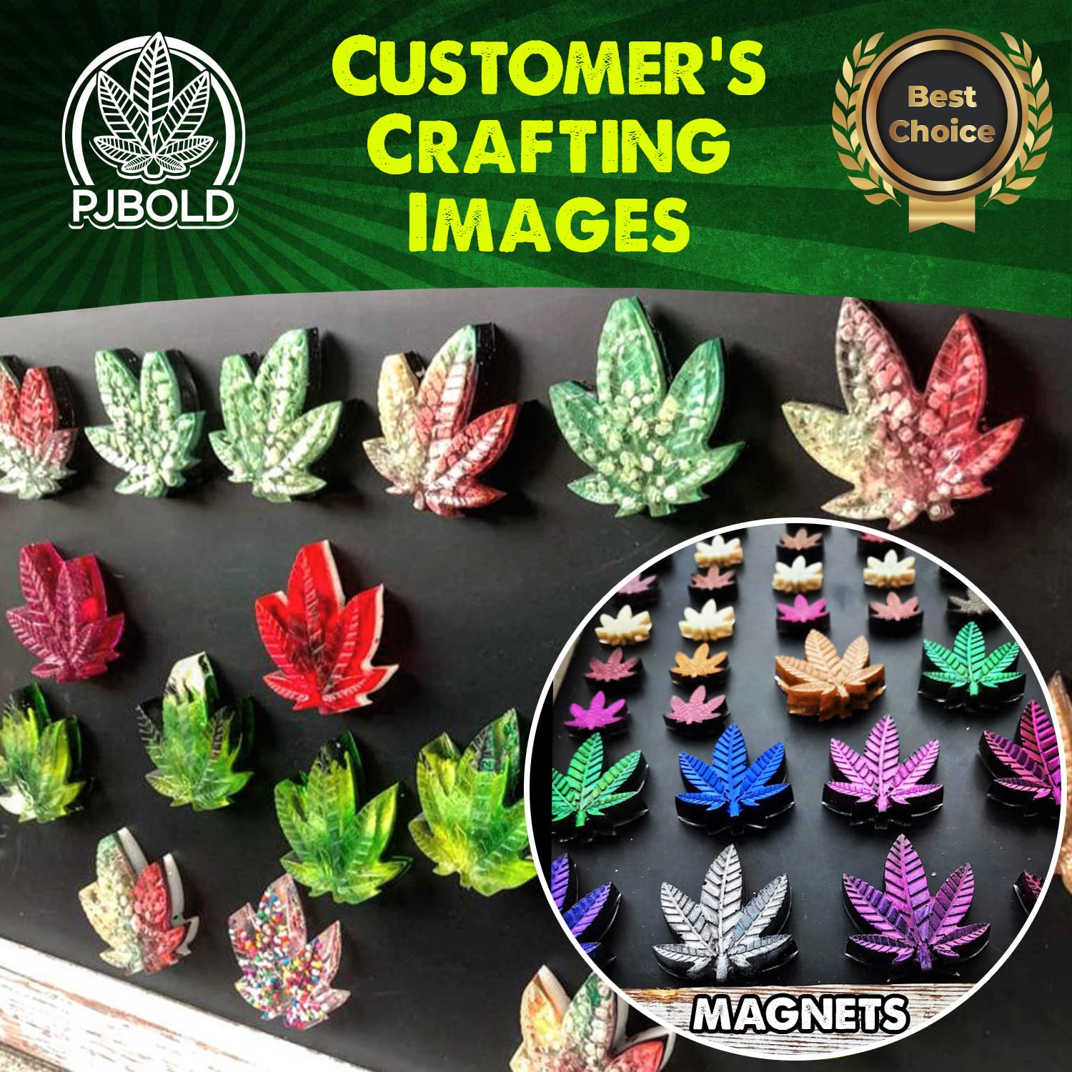 PJ BOLD leaf gummy mold packaging image