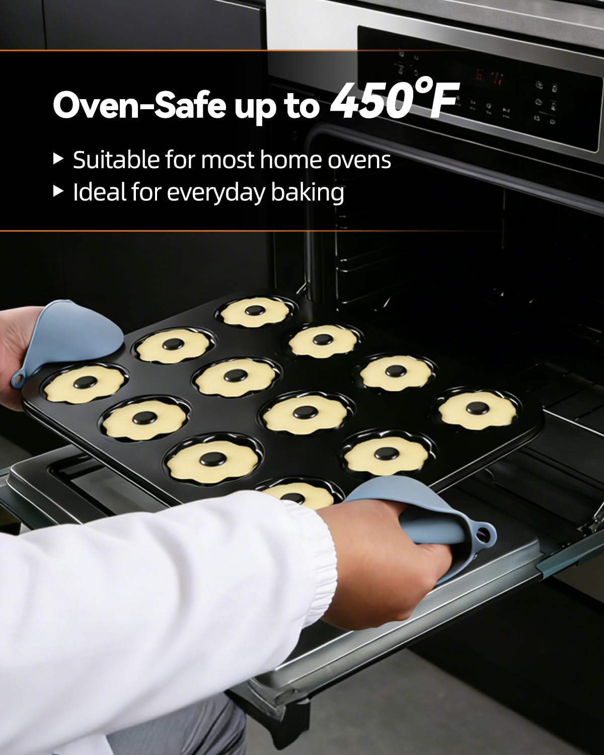Oven safe to 450 degrees Fahrenheit bundt pans