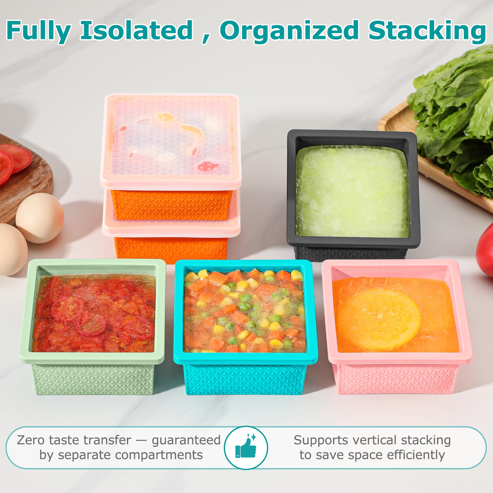 Dishwasher safe freezer tray for sauces and broths