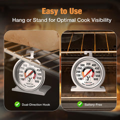 2.5-inch dial with bright numbers for easy oven readings