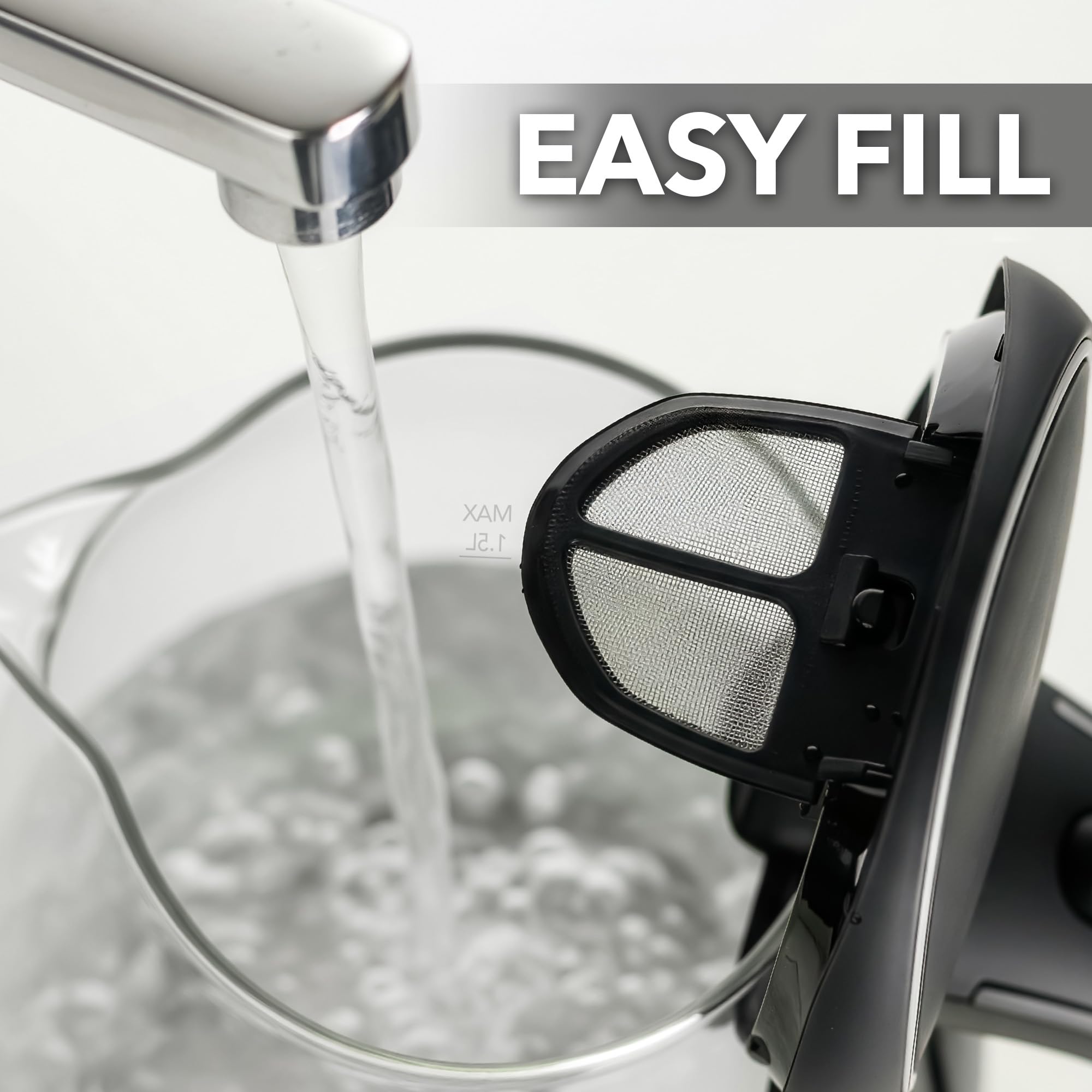 OVENTE KG83B secure locking lid and washable filter