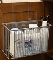Silver coated metal frame and clear bracket of the organizer