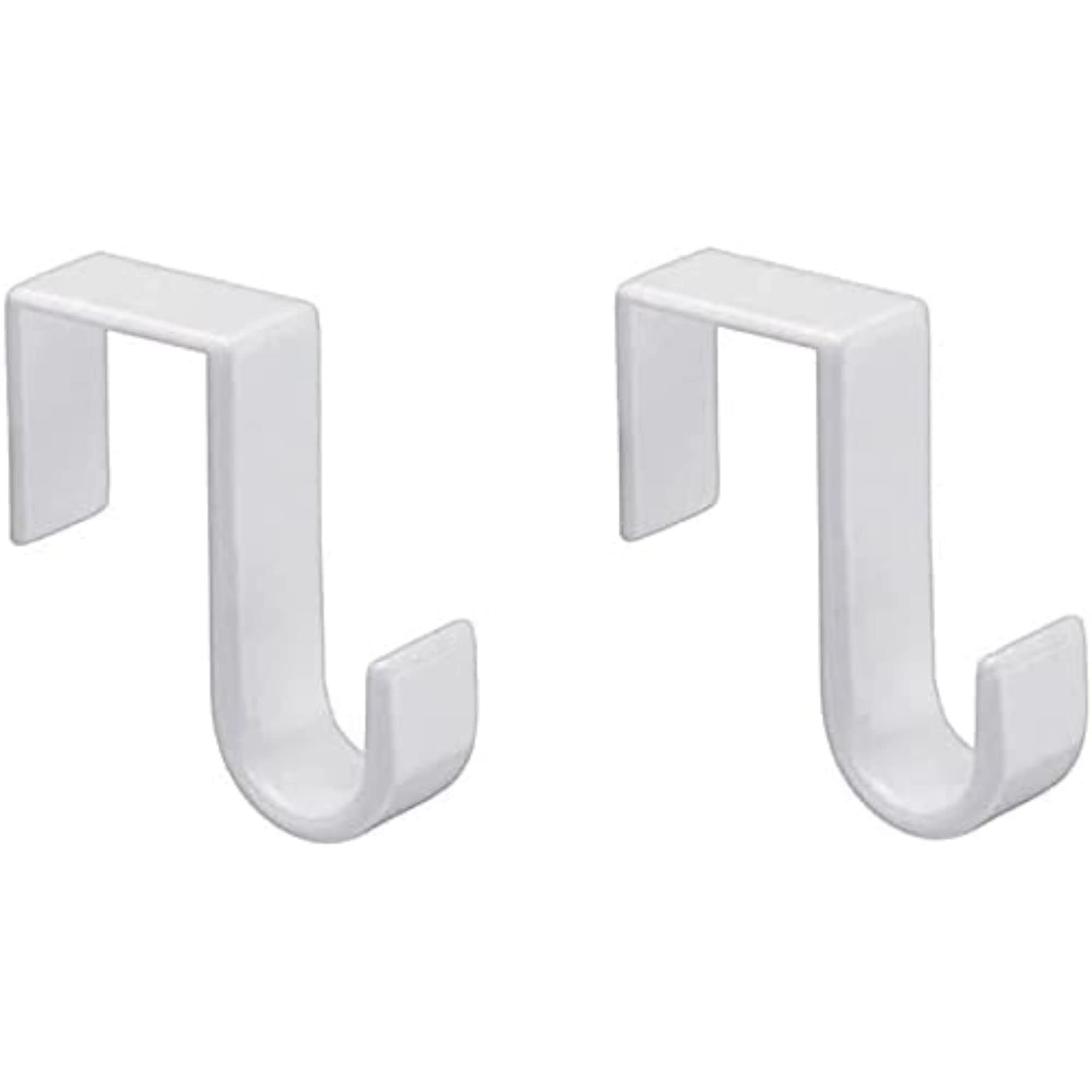 pack of 2 white over-the-door hooks hangers image