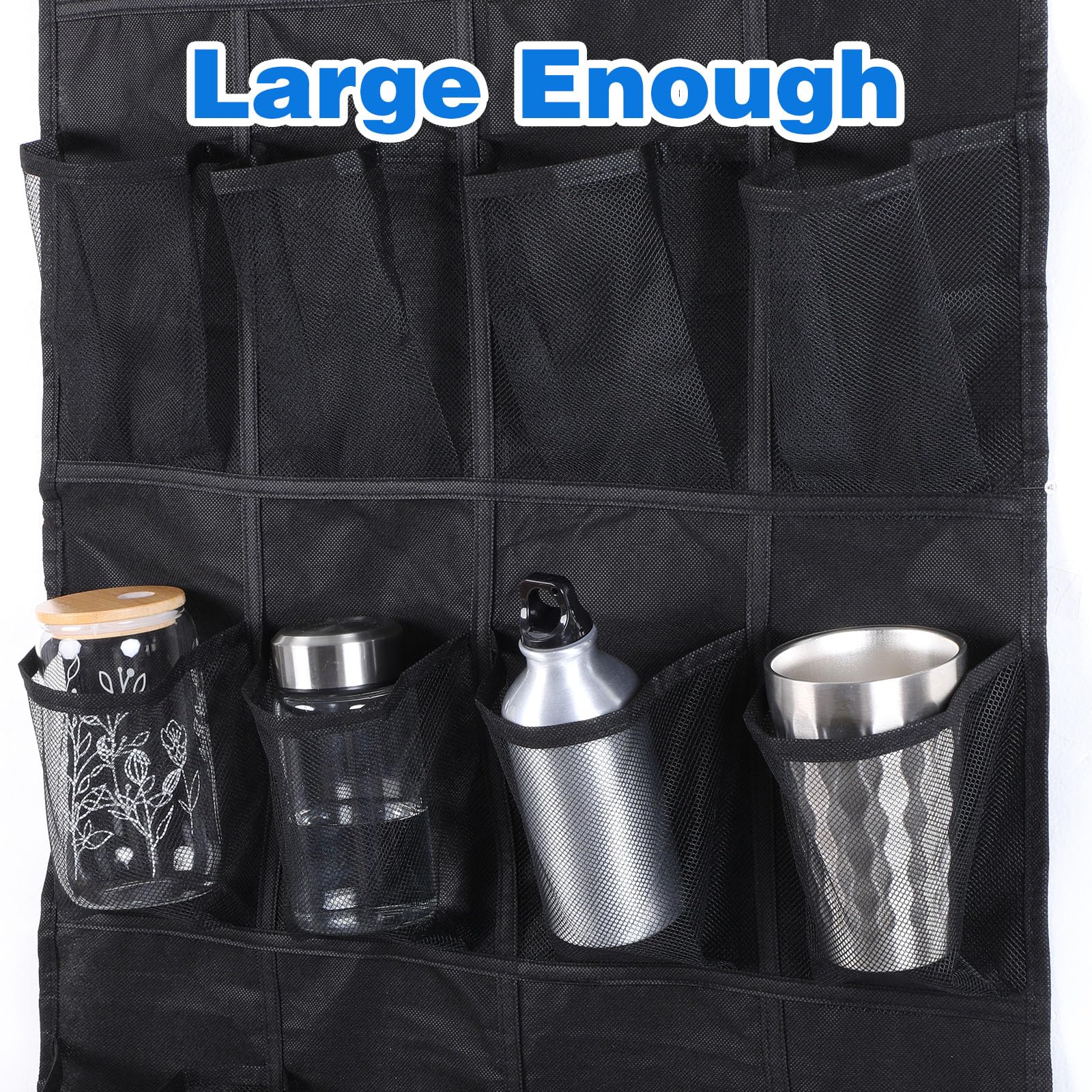 Over the door tumbler storage for Stanley black color