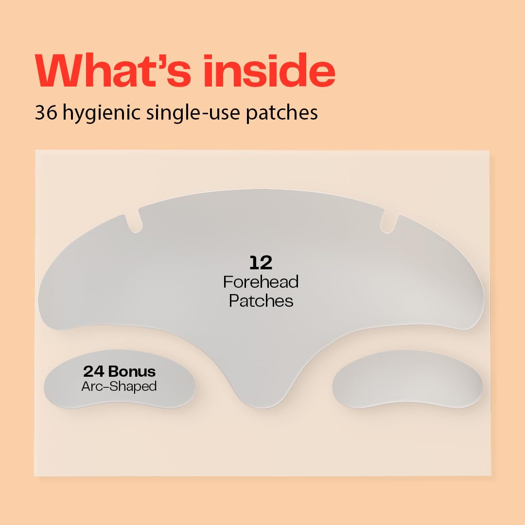 Overnight adhesion forehead patch on skin