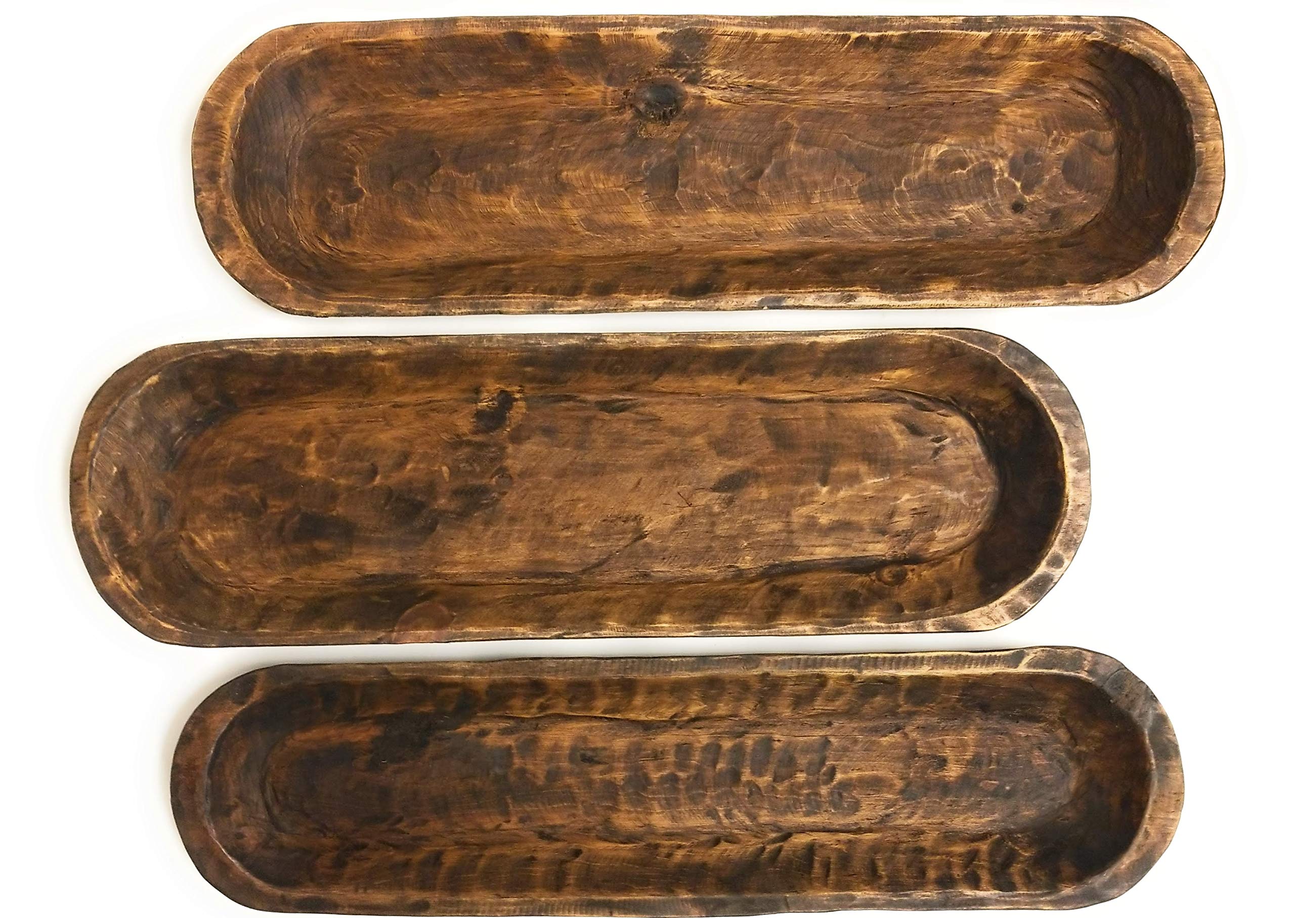 Oversized wood dough bowl for display