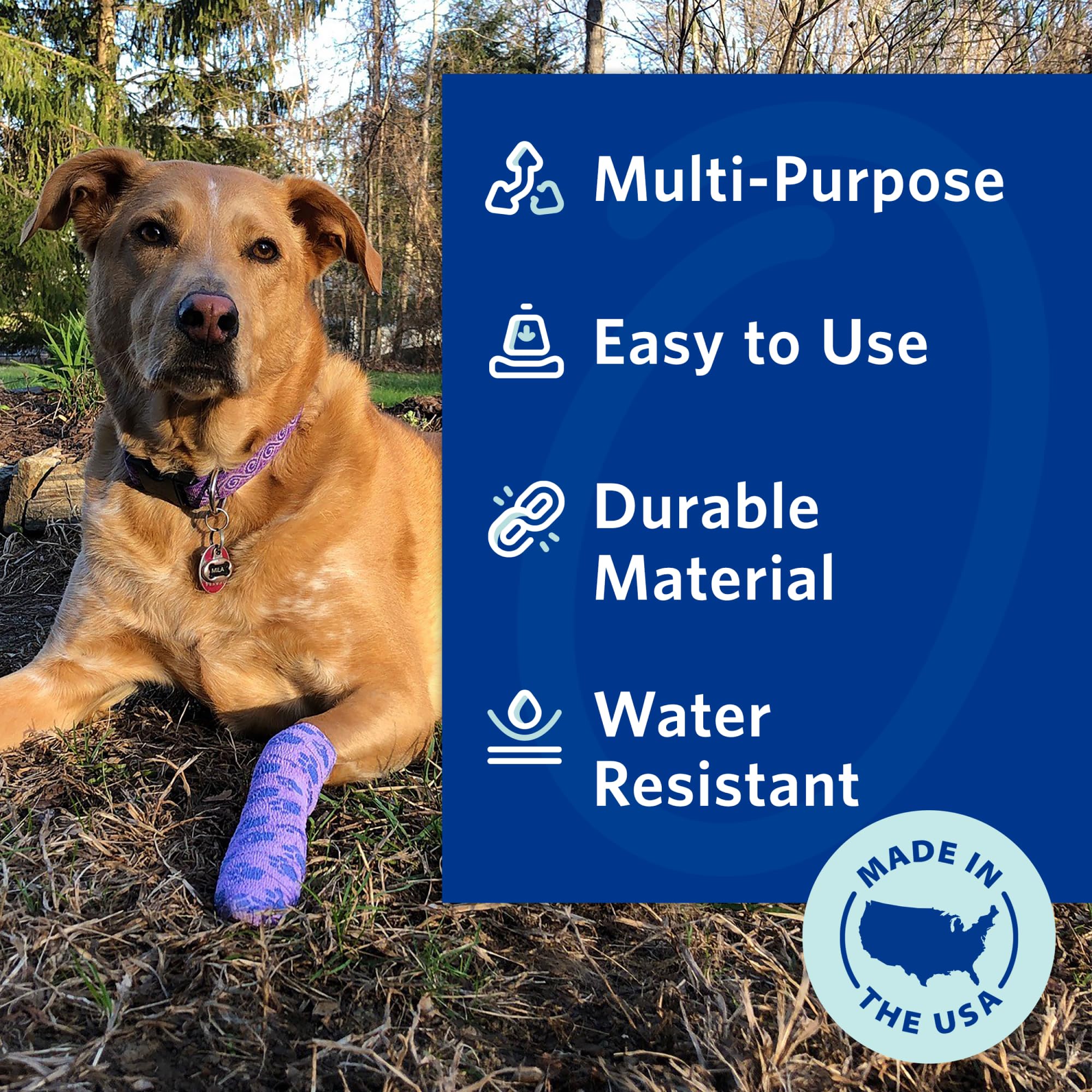PetFlex No Chew self-adhering bandage for pets 2 rolls