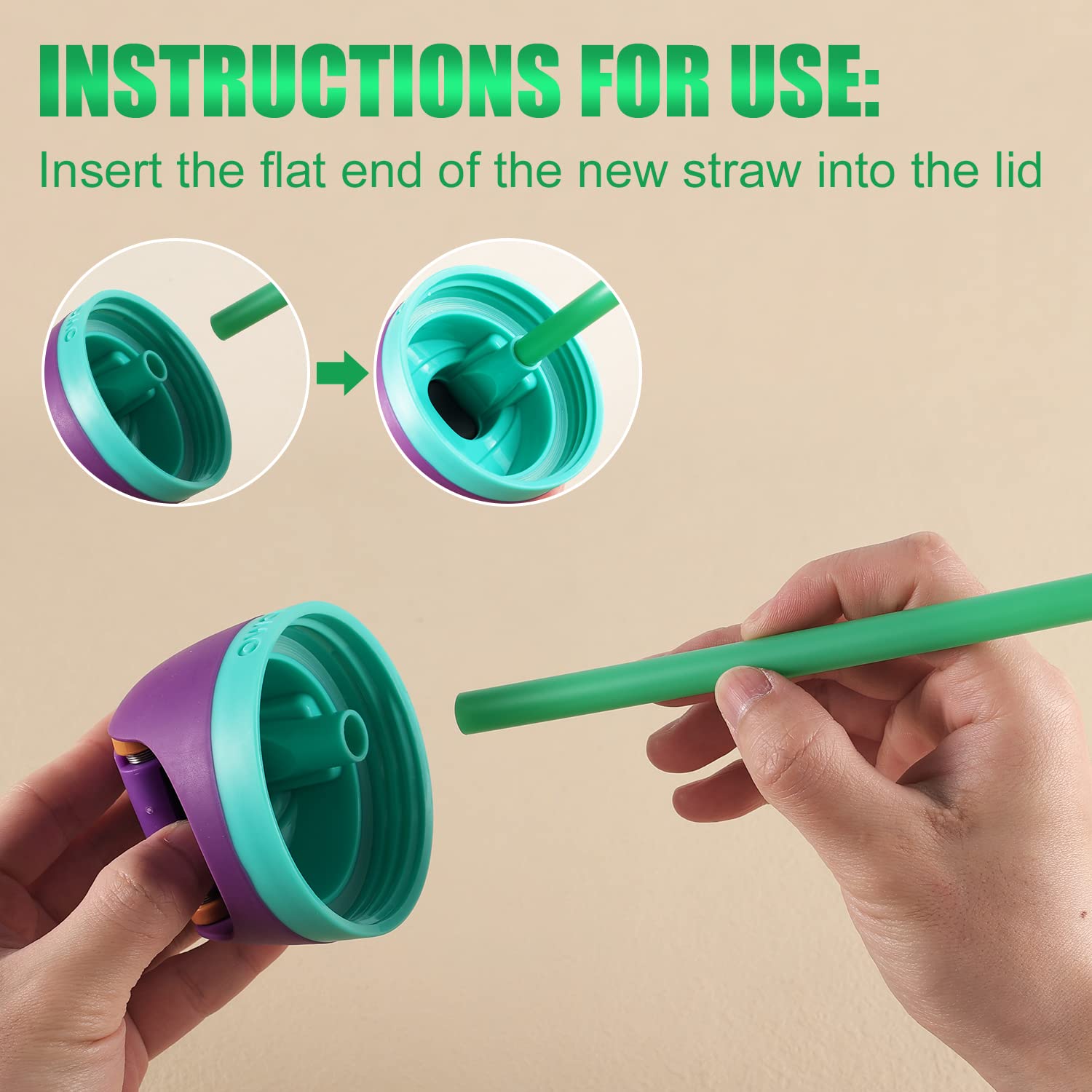 Owala Flip compatible straw replacement 24oz 32oz
