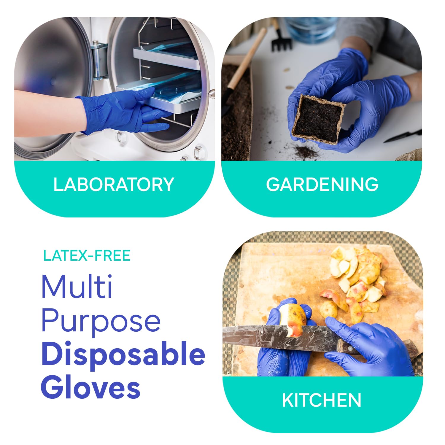 EMS first responder ready OWELL nitrile gloves blue