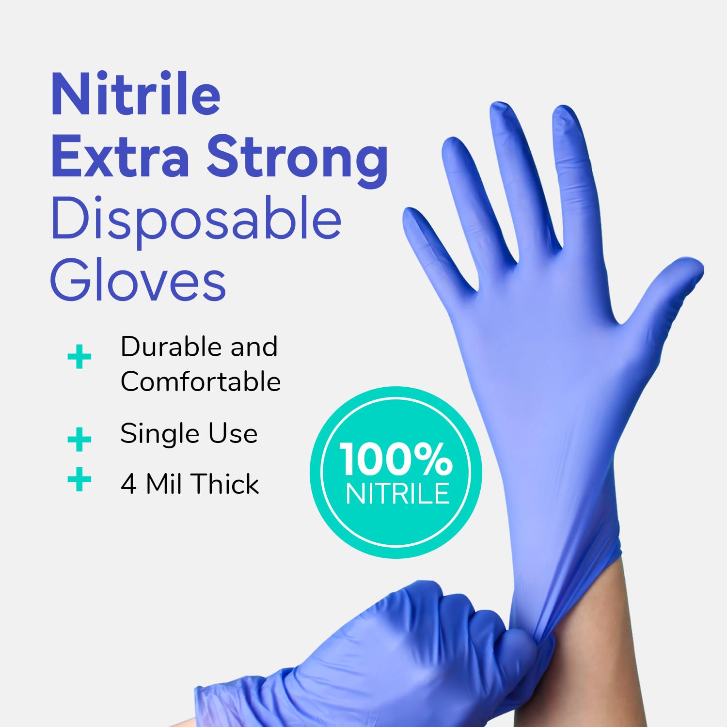 Powder-free latex-free OWELL nitrile gloves blue