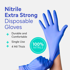 Powder-free latex-free OWELL nitrile gloves blue