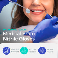 Disposable gloves for dental lab and food handling OWELL blue