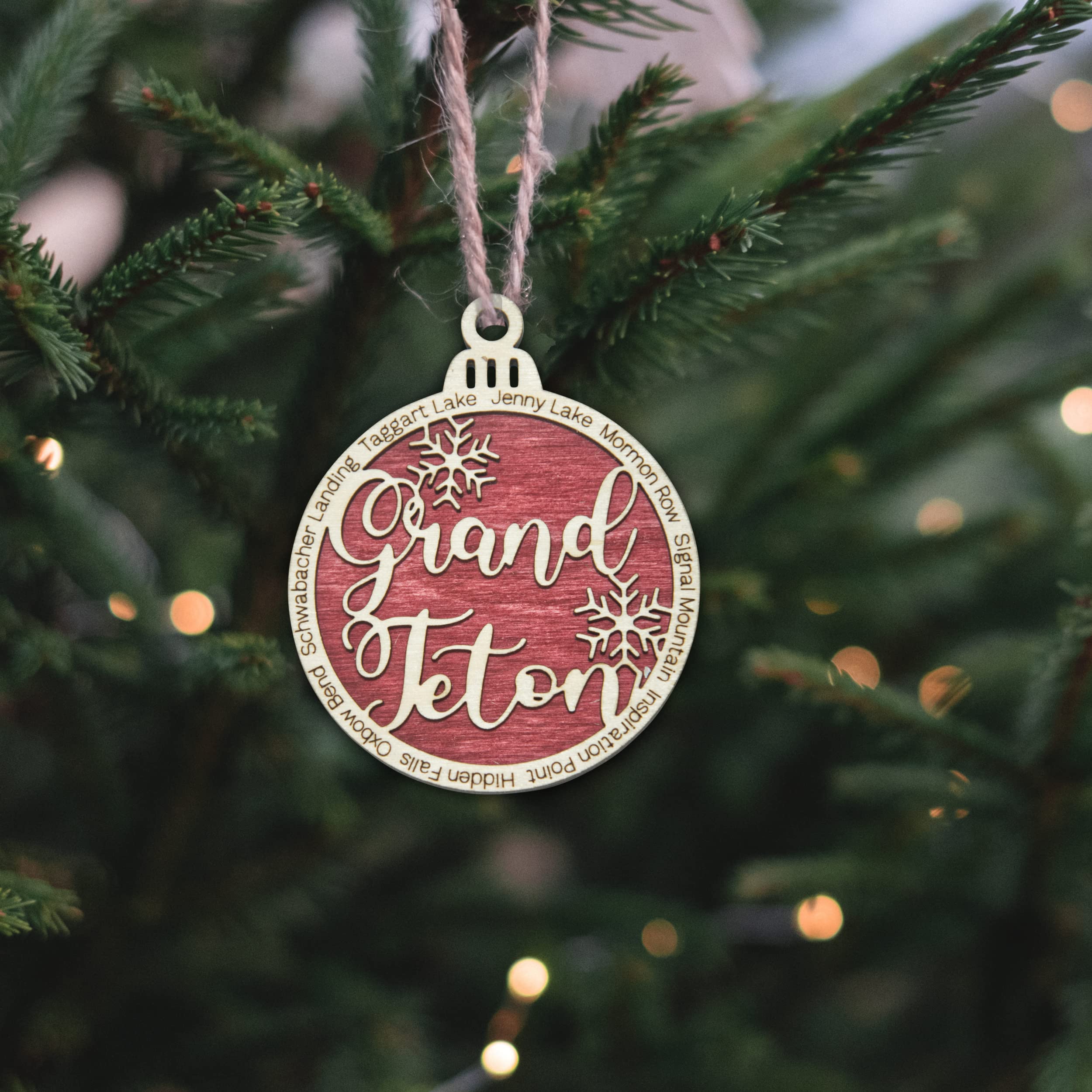 Oxbow Bend landmark on Grand Teton ornament