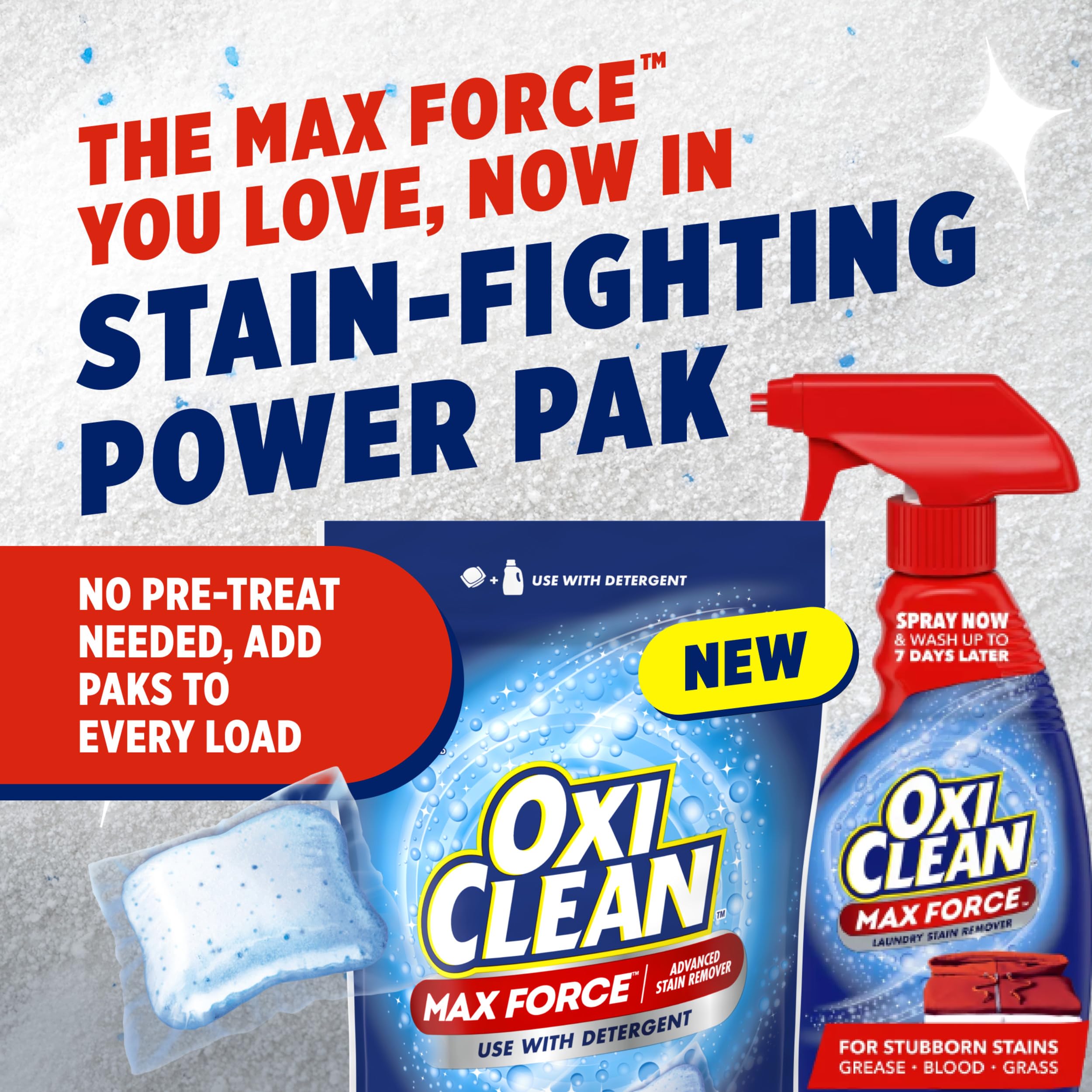 OxiClean Max Force Advanced Stain Remover Power Paks 24 Count box front