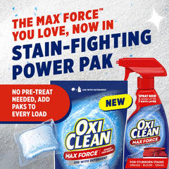 OxiClean Max Force Advanced Stain Remover Power Paks 24 Count box front
