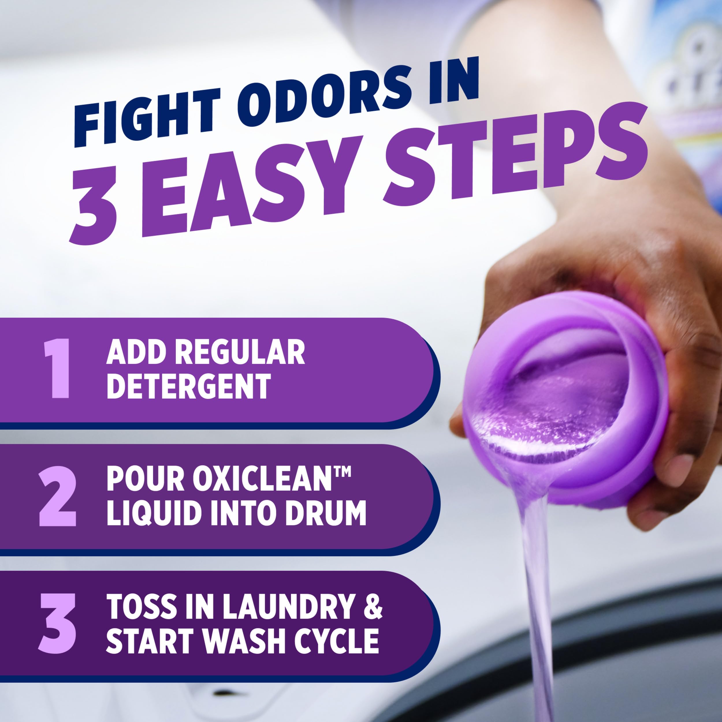OxiClean Odor Blasters Odor and Stain Remover Liquid Laundry Booster for food grease ink stains