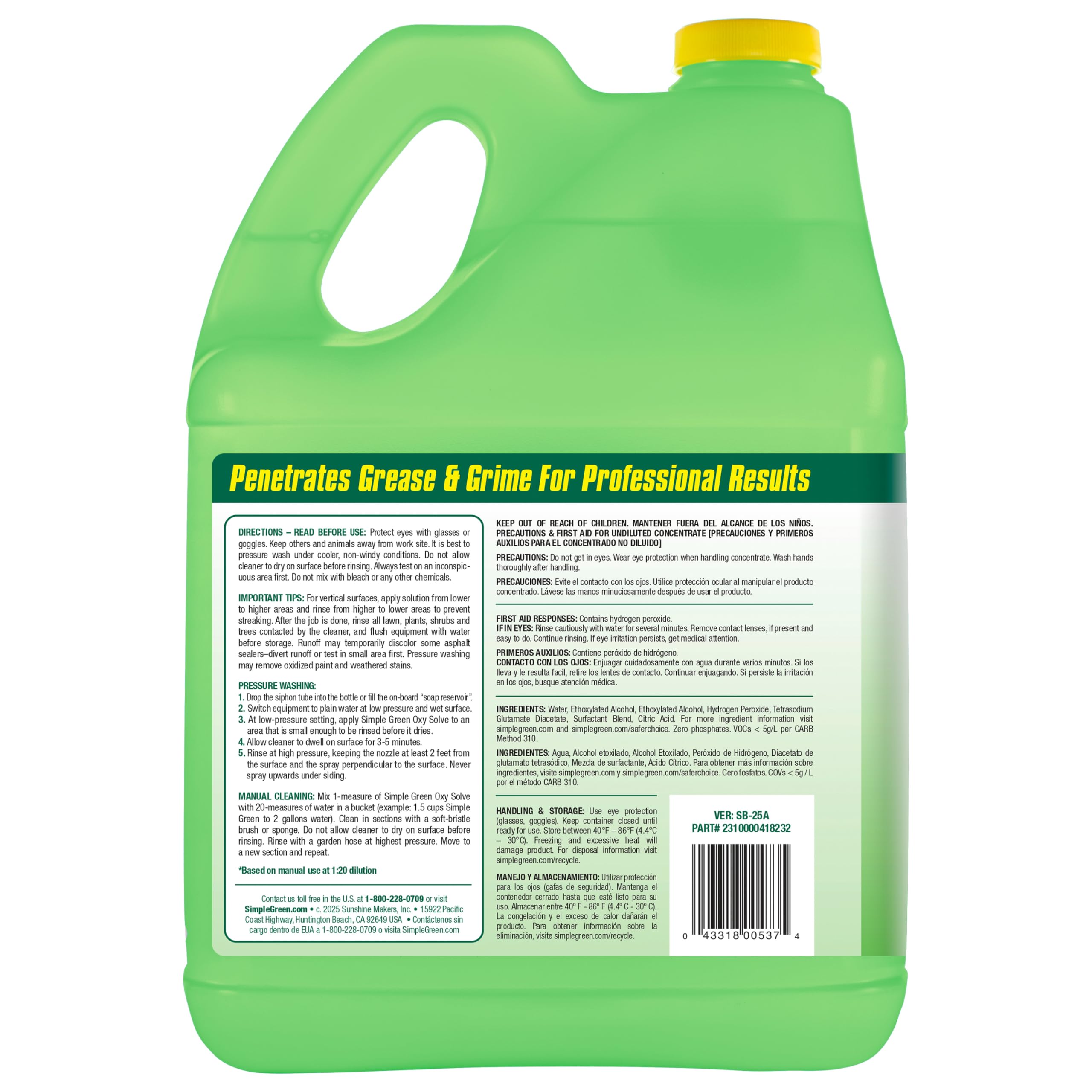 Vinyl aluminum stucco brick siding cleaner