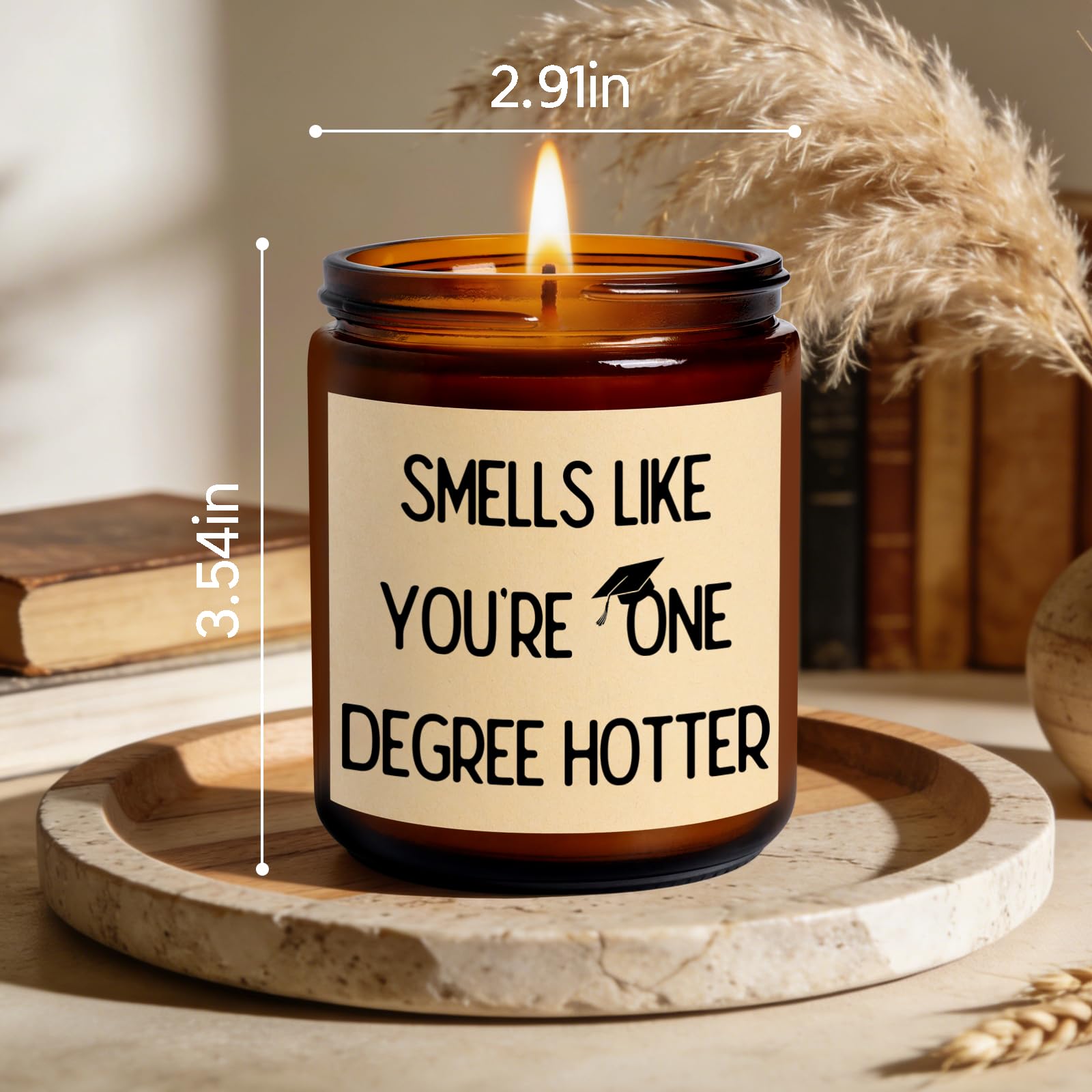 Nurse and law school graduate gift candle